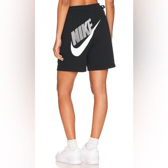 Nike Pants - NWT Nike Dance Black High Rise Fleece Sweat Short Wmn XXL Ribbon Coquette Detail